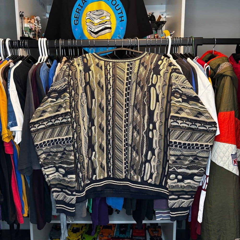 Vintage Protege 3D Knit Sweater XXL Coogi Style